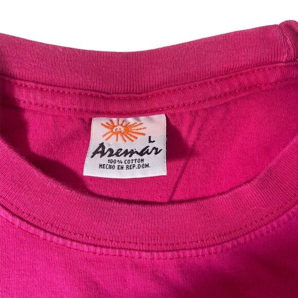 Presidente Cerveza Pilsener Beer Dominican Republic T Shirt Large Fuschia Pink - Picture 6 of 6